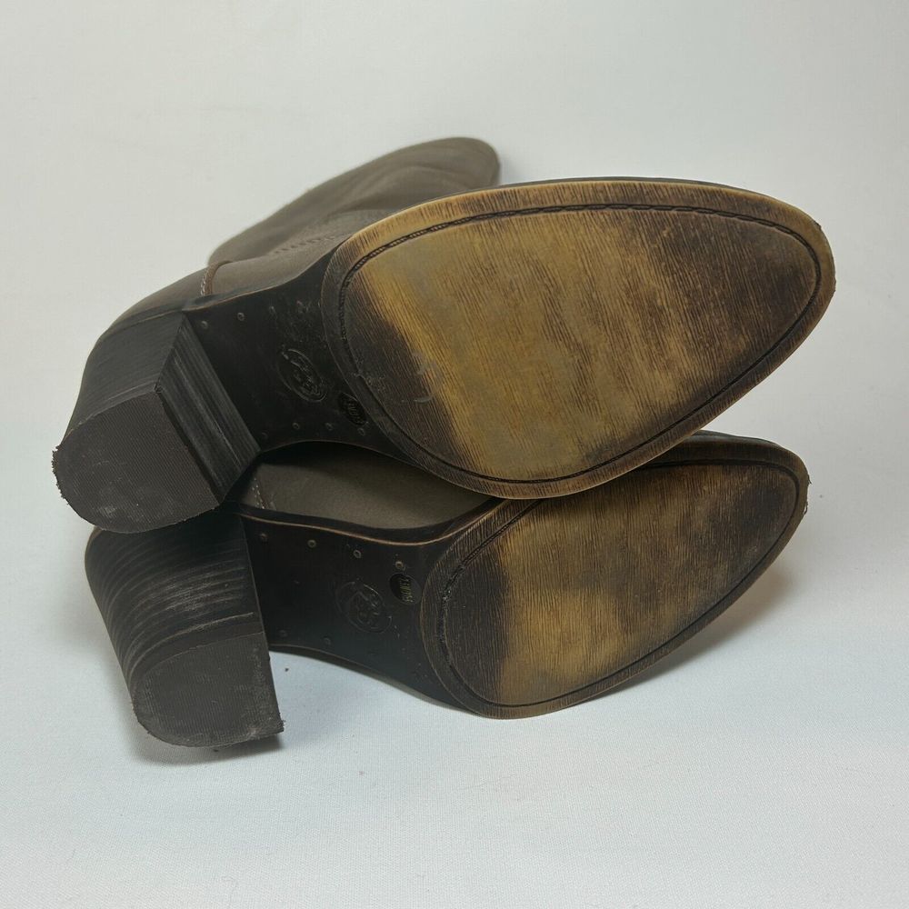 Lucky Brand Embrleigh Taupe Leather Mid Shaft Boots Booties Size 7.5 - Picture 12 of 13